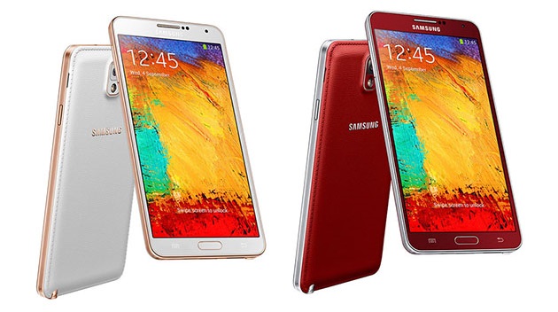 Galaxy Note 3 va fi disponibil  în două culori noi, Roşu şi Rose Gold