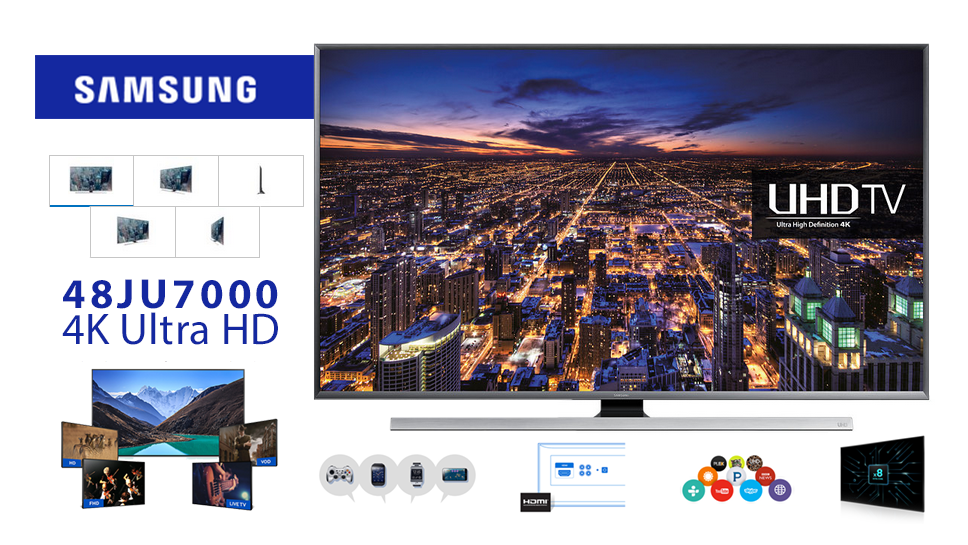Televizor Samsung 48JU7000 4K Ultra HD Smart 3D
