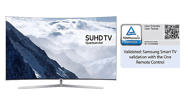 Samsung Smart TV 2016 (Seria 7) certificate de TÜV Rheinland Germania