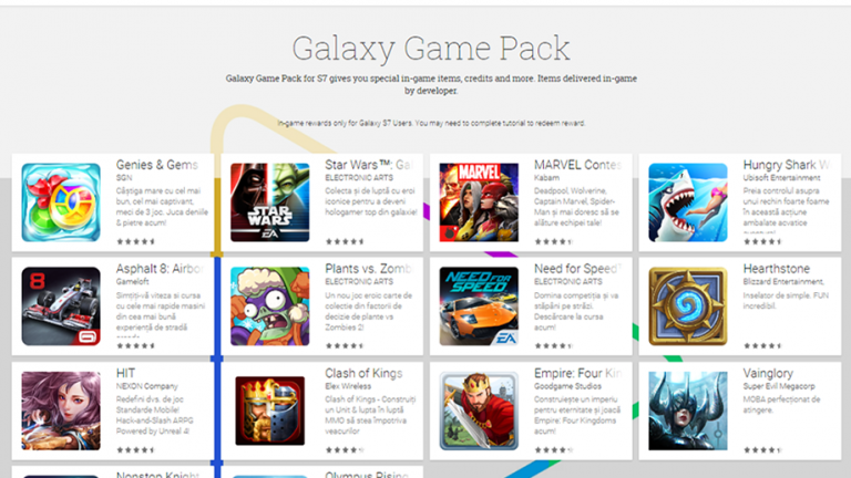 Galaxy Game Pack – acces gratuit pentru posesorii de Galaxy S7 și S7 Edge