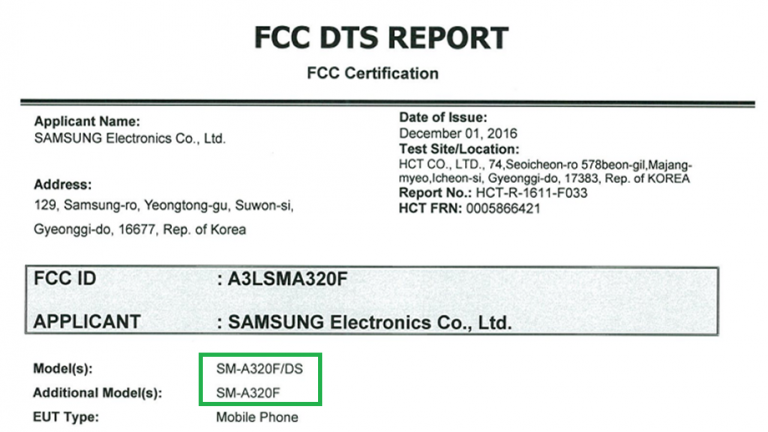 Samsung Galaxy A3 (2017) primește certificarea de la FCC