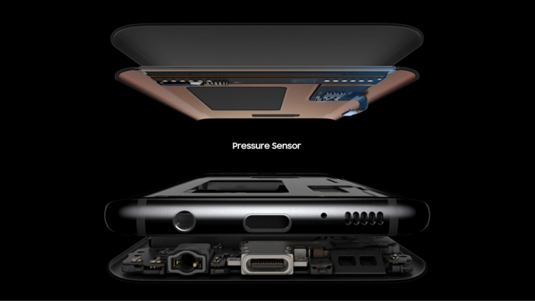 Samsung Galaxy Note 8 cu un afișaj force touch (sensibil la presiune)