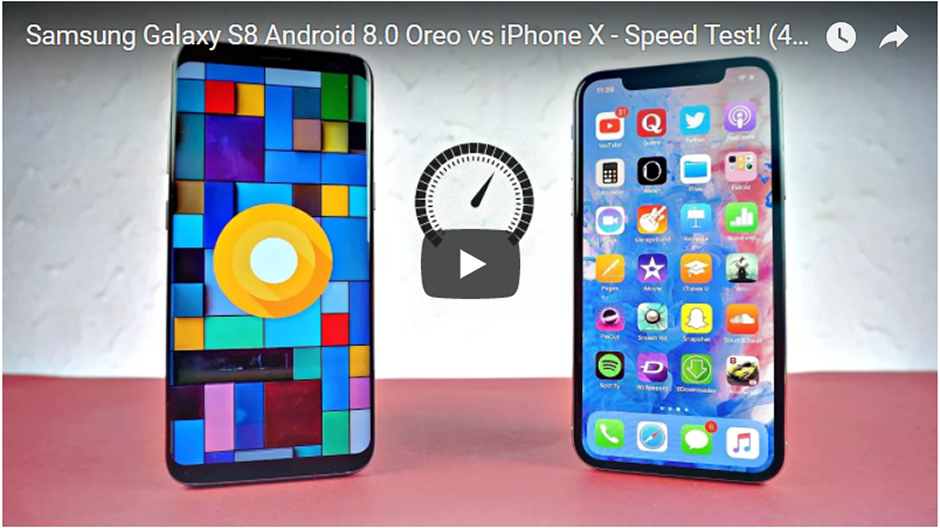iPhone X vs Galaxy S8 sistemul de operare Android Oreo este mai rapid