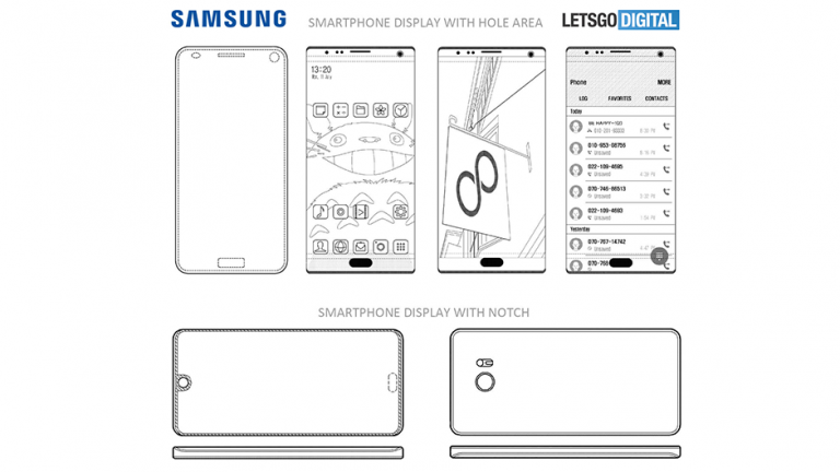 Brevet Samsung pentru un smartphone cu raport ecran-corp 100%