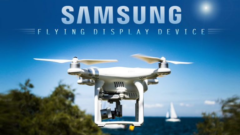 Drone Samsung cu afișaj controlat de ochi și voce