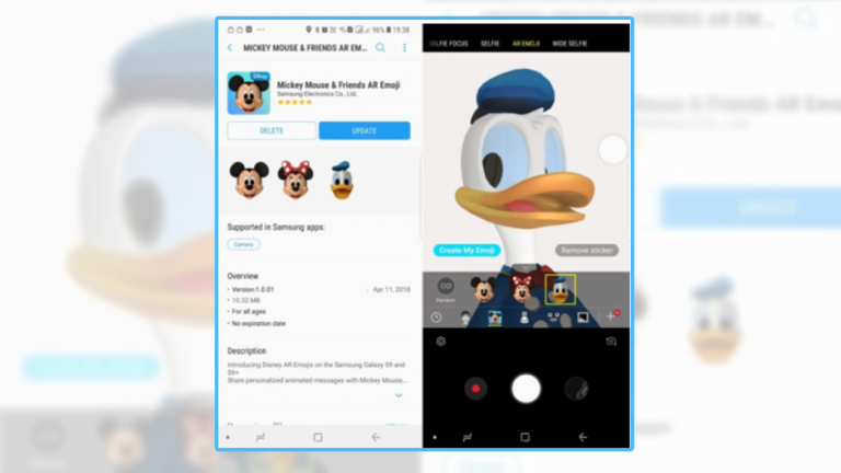 Donald Duck AR Emoji este acum disponibil pentru Galaxy S9