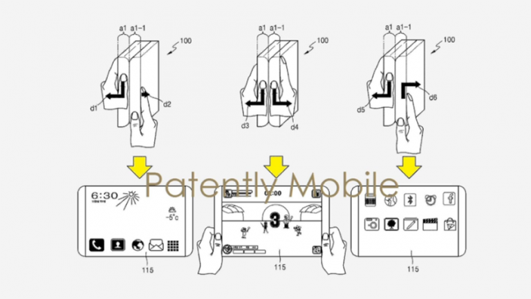 Patent Samsung pentru o tabletă pliabilă cu tastatură fizică