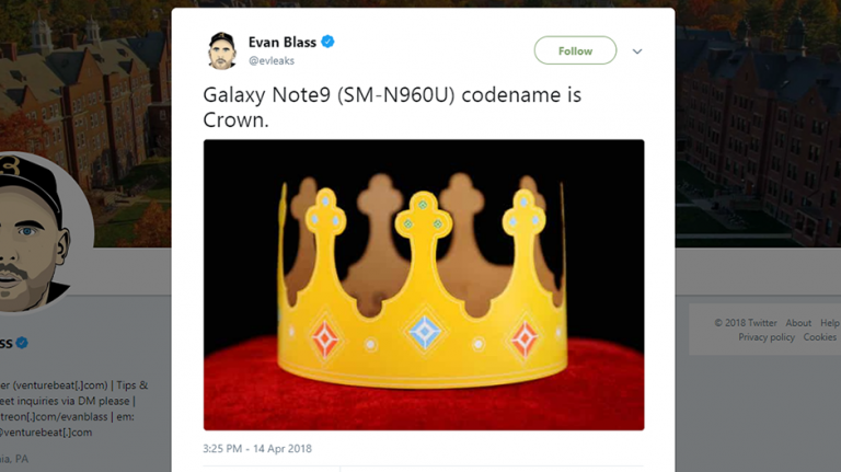 Viitorul Galaxy Note 9 a primit numele codificat Crown
