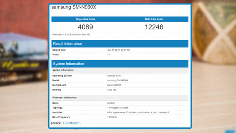 Procesorul Exynos 9820 cu Note 9, scoruri impresionante pe Geekbench