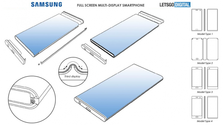 Samsung a brevetat un smartphone cu afișaj multi-ecran