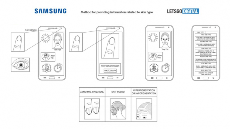 Aplicație Samsung pentru a determina tipul de piele