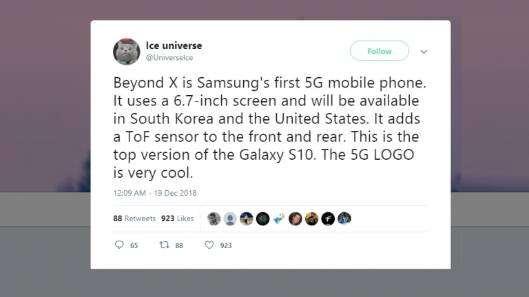 Galaxy S10 cu 5G, posibil cu ecran de 6,7 inch și senzori ToF Lidar