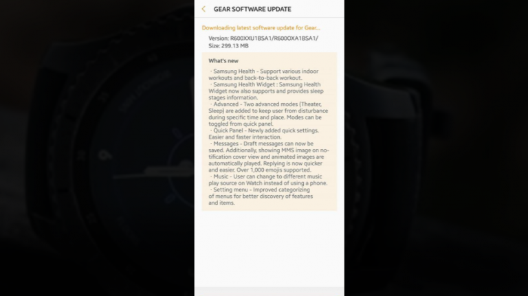 Actualizare majoră pentru Samsung Gear S3 și Gear Sport