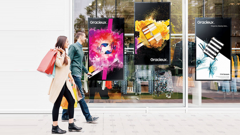 Samsung Smart Signage, ecrane pentru vitrinele magazinelor