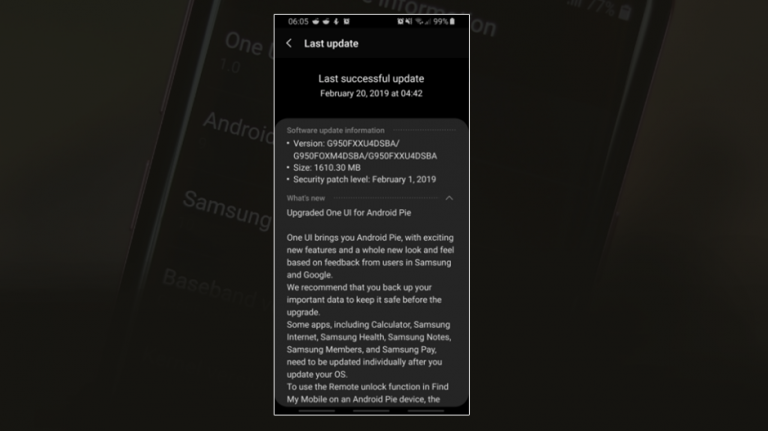 Actualizarea oficială lui Galaxy S8 cu Android Pie lansată în Germania
