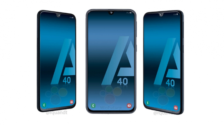 Imagini oficiale cu Galaxy A40, un smartphone compact