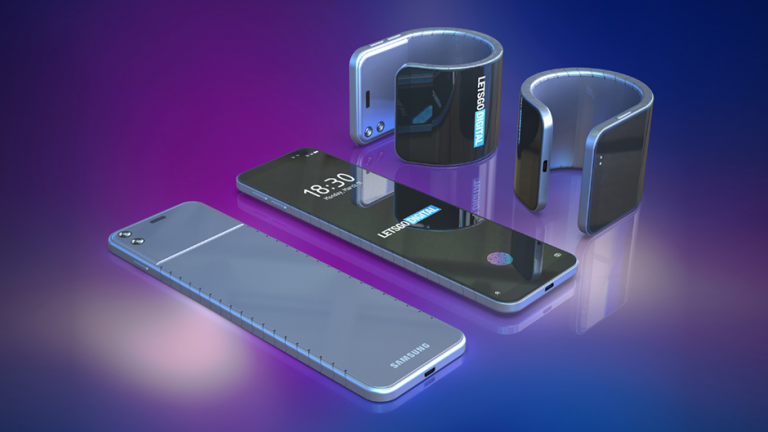 Smartphone Samsung ce poate fi îndoit pe încheietura mâinii