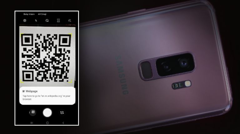 Camera lui Galaxy S9 poate scana acum coduri QR fără Bixby Vision