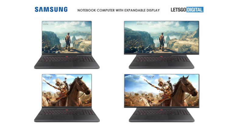Laptop Samsung cu ecran extensibil, este destinat jocurilor