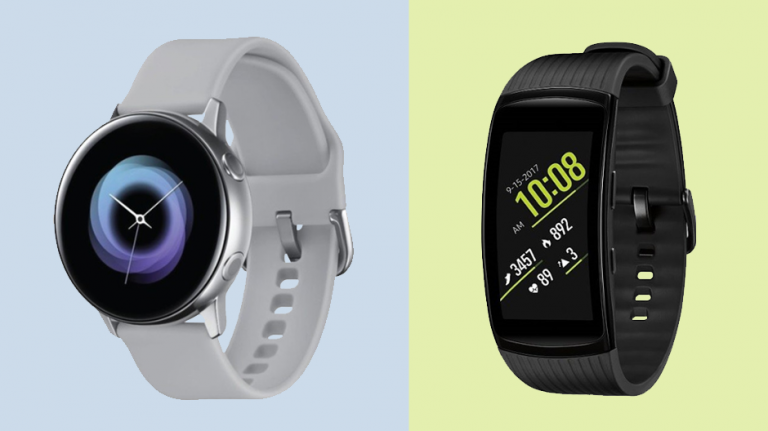 Comparație Samsung Galaxy Watch Active vs Gear Fit2 Pro