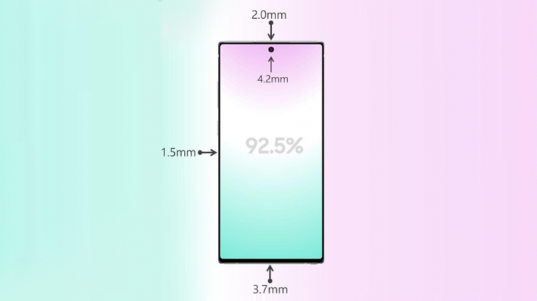 Samsung Galaxy Note 10+ cu un raport ecran/corp de 92,5%