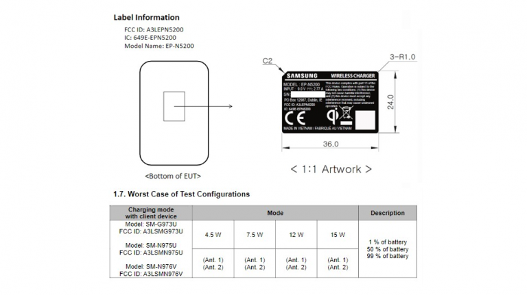 Samsung testează un nou încărcător wireless de 15W pentru Note 10