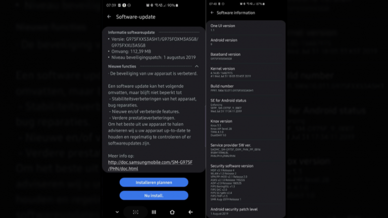 Actualizarea lui Galaxy S10 cu patch-ul de securitate din august lansată