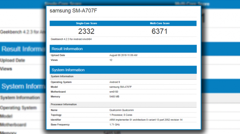 Galaxy A70s apare pe Geekbench cu Snapdragon 675 și 6 GB RAM
