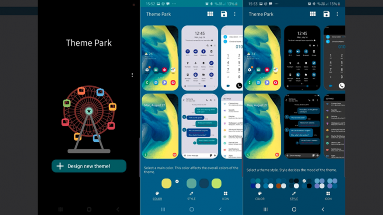 O nouă aplicație Samsung, cu Theme Park vă puteți crea propriile teme