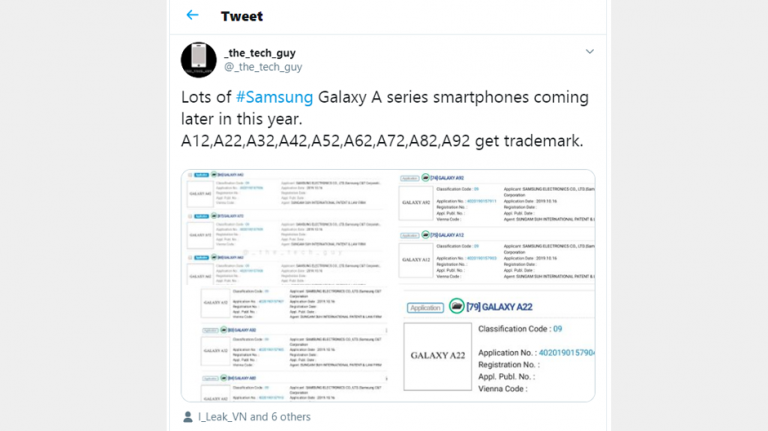 Noi mărci comerciale Galaxy A (2021), de la A12 până la Galaxy A92