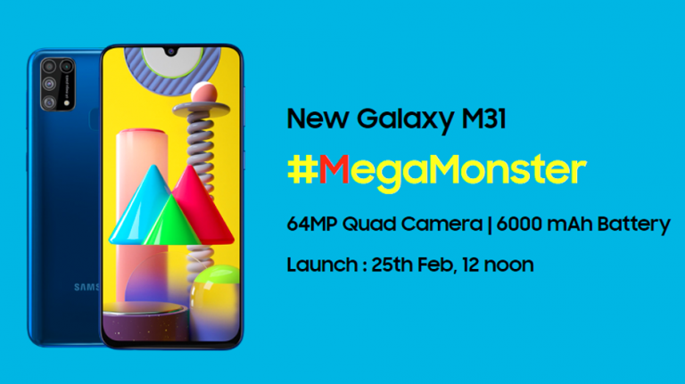 Samsung va anunța Galaxy M31 pe 25 februarie în India