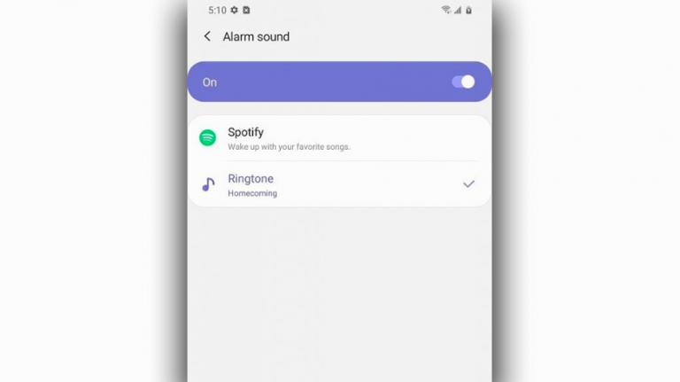 Samsung Clock de pe Galaxy S20 vă permite să setați Spotify ca alarmă