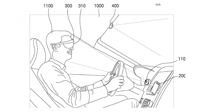 Brevet de ochelari Samsung AR, afișează funcția de navigare rotativă