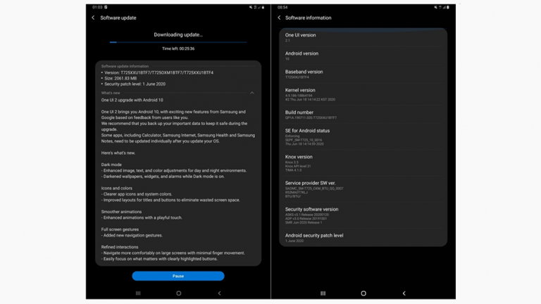Samsung Galaxy Tab S5e primește actualizarea la Android 10