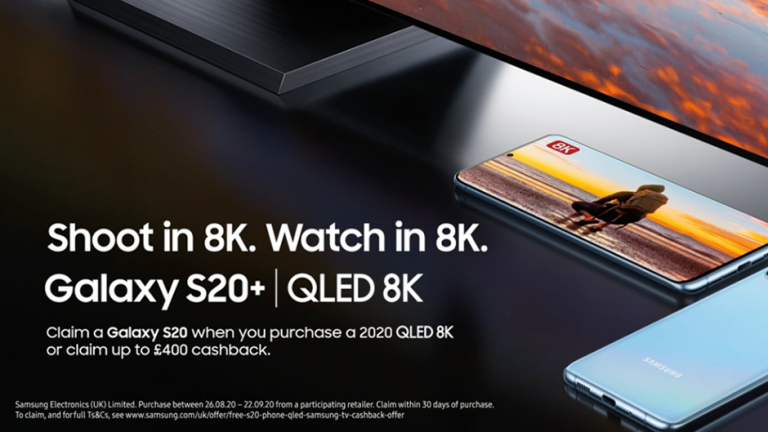 Samsung oferă în UK un Galaxy S20 gratuit cu orice achiziție TV QLED 8K