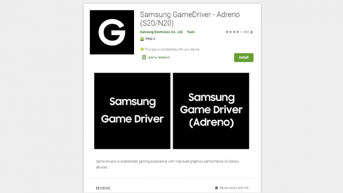 Samsung GameDriver performante excelente de joc pe Galaxy S20 si Note 20