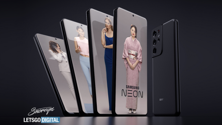 NEON View aduce Artificial Human pe smartphone Samsung