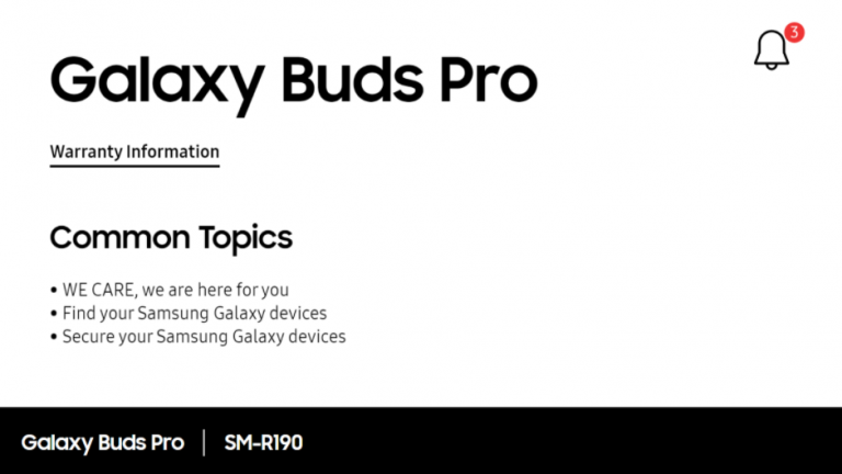 Setul wireless Samsung Galaxy Buds Pro are pagina de asistenta oficiala
