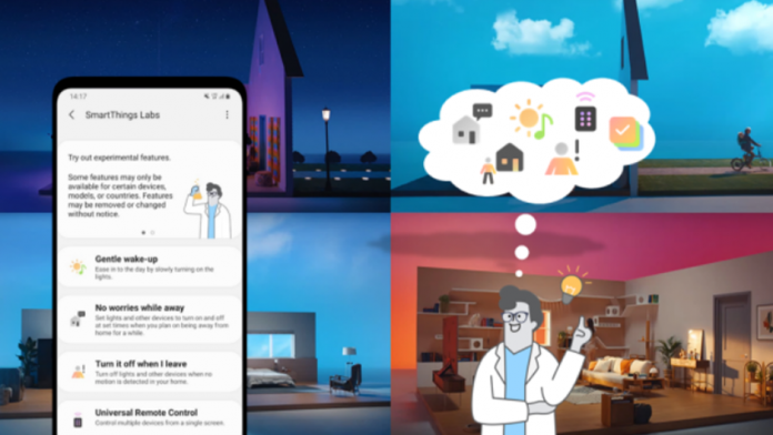 Puteti testa mai multe functii in aplicatia Samsung SmartThings