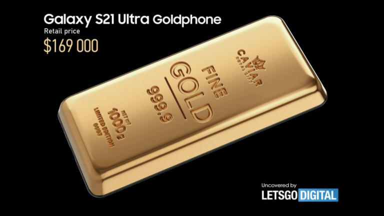 Samsung Galaxy S21 Ultra Goldphone are un kilogram de aur