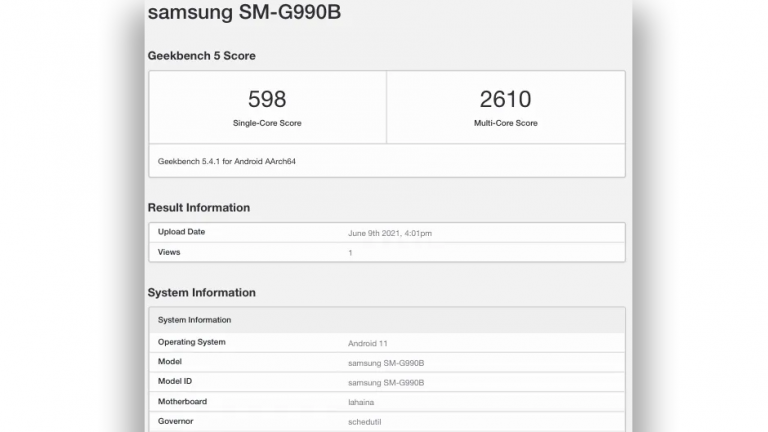 Samsung Galaxy S21 FE cu 8GB de RAM reperat pe Geekbench