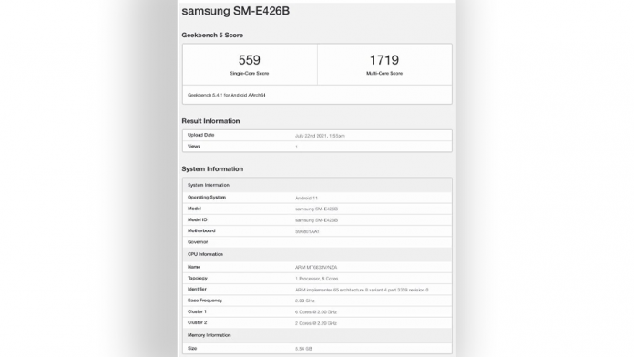 Samsung Galaxy F42 5G a aparut pe Geekbench aflam detalii cheie