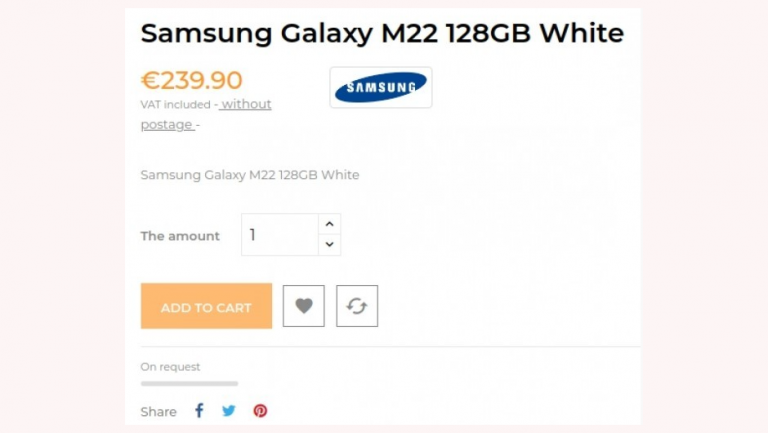 Samsung Galaxy M22 aproape de lansare a fost certificat de FCC