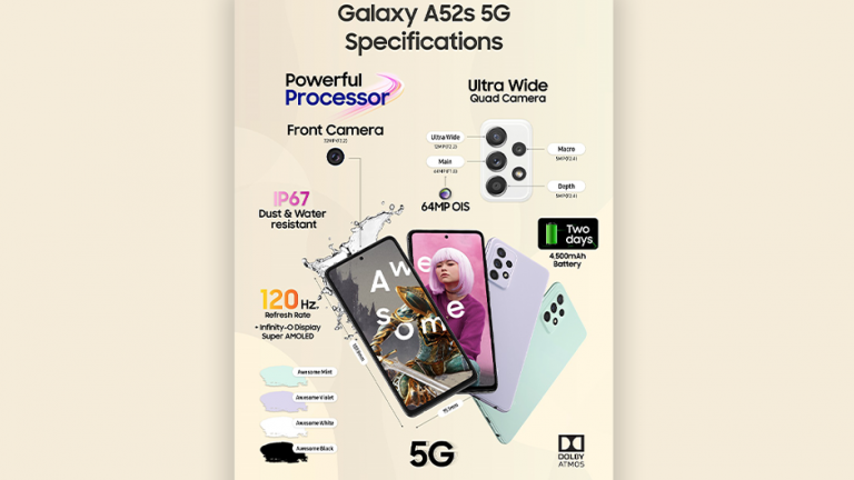 Samsung Galaxy A52s 5G ofera functii de divertisment la o valoare excelenta