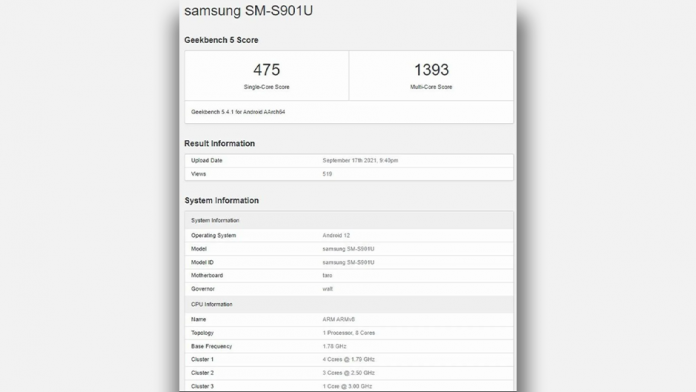 Galaxy S22 cu Exynos mai bun decat modelul cu Snapdragon pe Geekbench