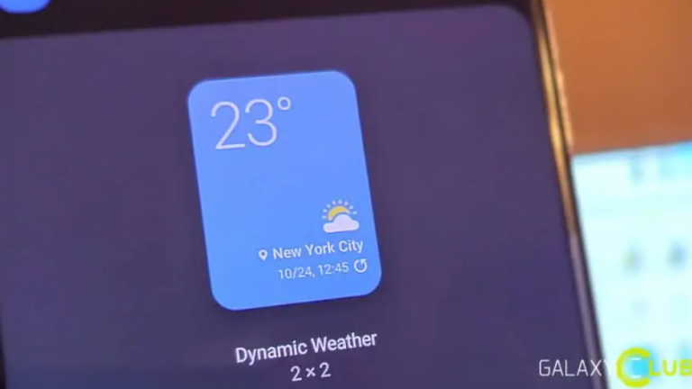 Android 12 aduce pe telefoanele Galaxy widgeturi meteo dinamice si animate