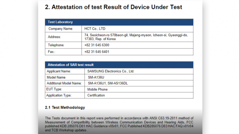 Samsung Galaxy A13 5G a fost certificat de FCC