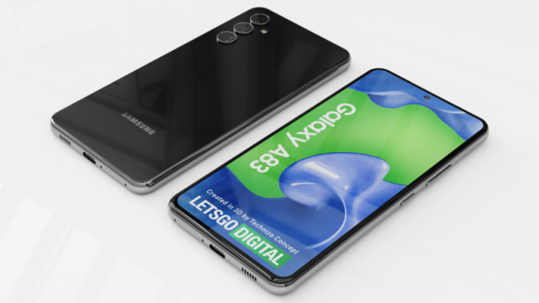 Samsung Galaxy A83 5G cu design Drop Water pentru camerele foto