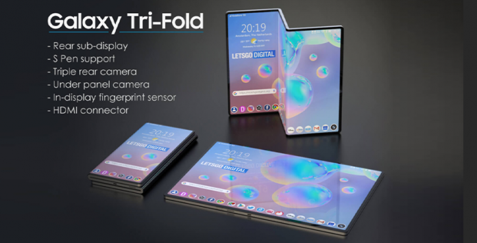 Smartphone Samsung Galaxy Tri-Fold cu ecran secundar