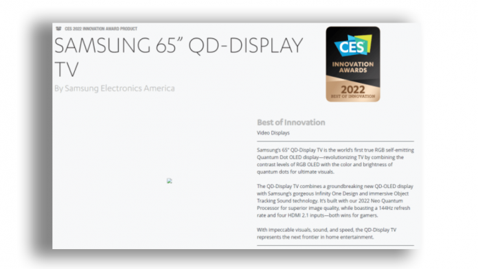 Samsung OLED TV - primele detalii oficiale despre modelul de 65 inch